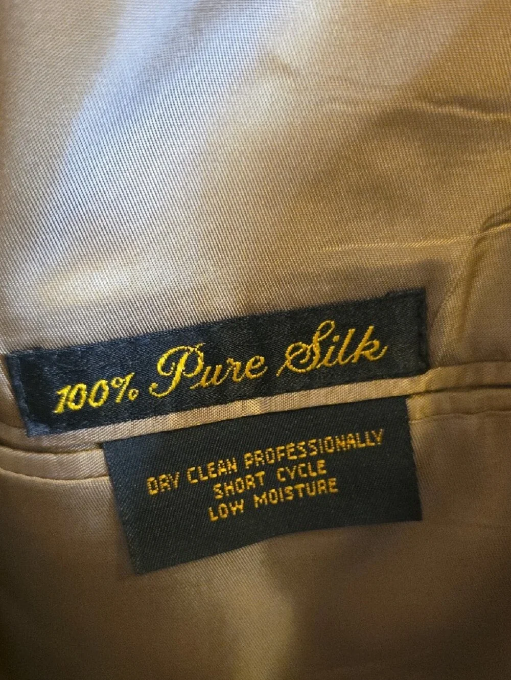 Men's Textured Silk Weave Beige-Brown Blazer See Measurements VTG